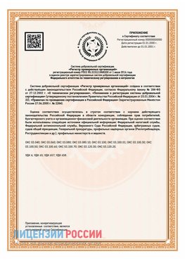 Приложение СТО 03.080.02033720.1-2020 (Образец) Нахабино Сертификат СТО 03.080.02033720.1-2020
